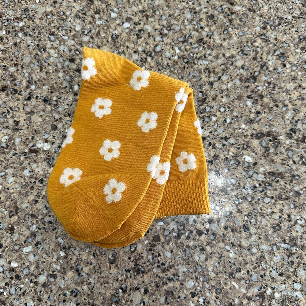 Floral Mustard Women's Socks